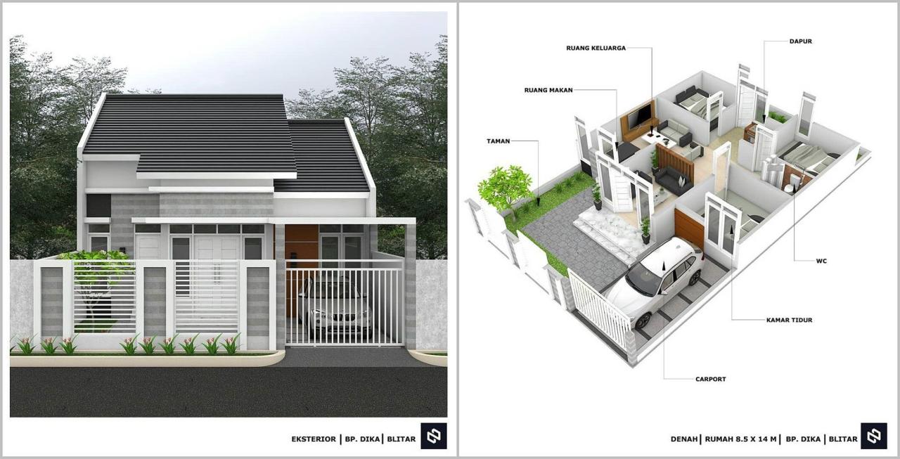 desain rumah minimalis 3 kamar ukuran 7x9