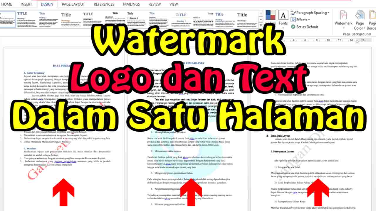 cara memasukkan watermark di word terbaru