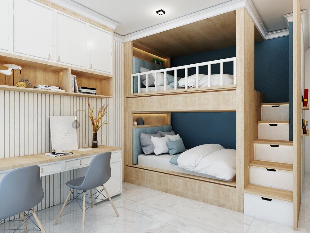 desain tempat tidur tingkat untuk kamar sempit terbaru