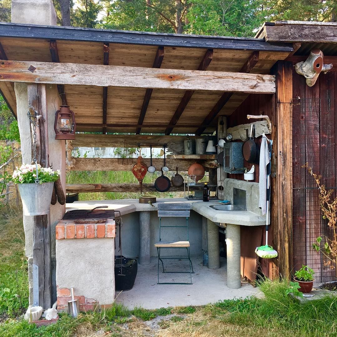 dapur kampung sederhana qhomemart luar menata kayu barn trik