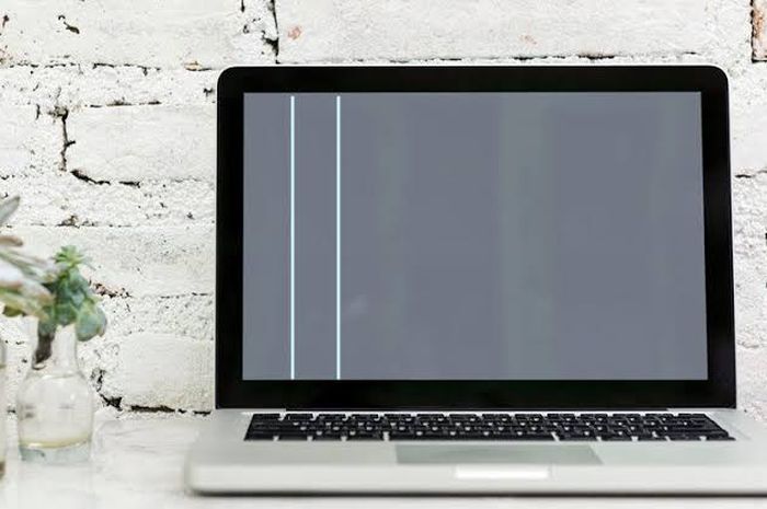 cara menghilangkan garis putih di laptop