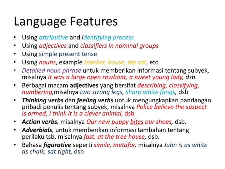 language features of descriptive text terbaru