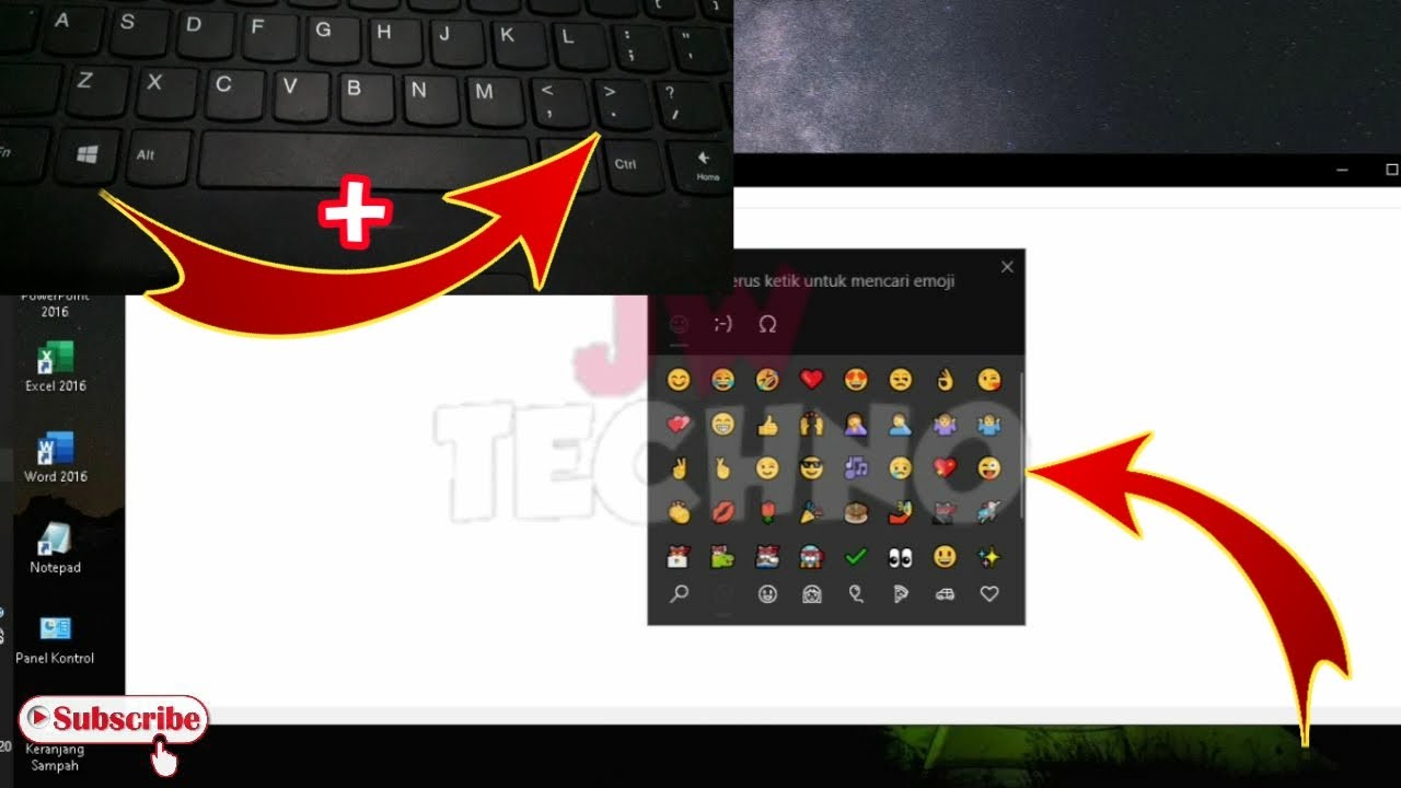 cara membuat emoji di keyboard laptop
