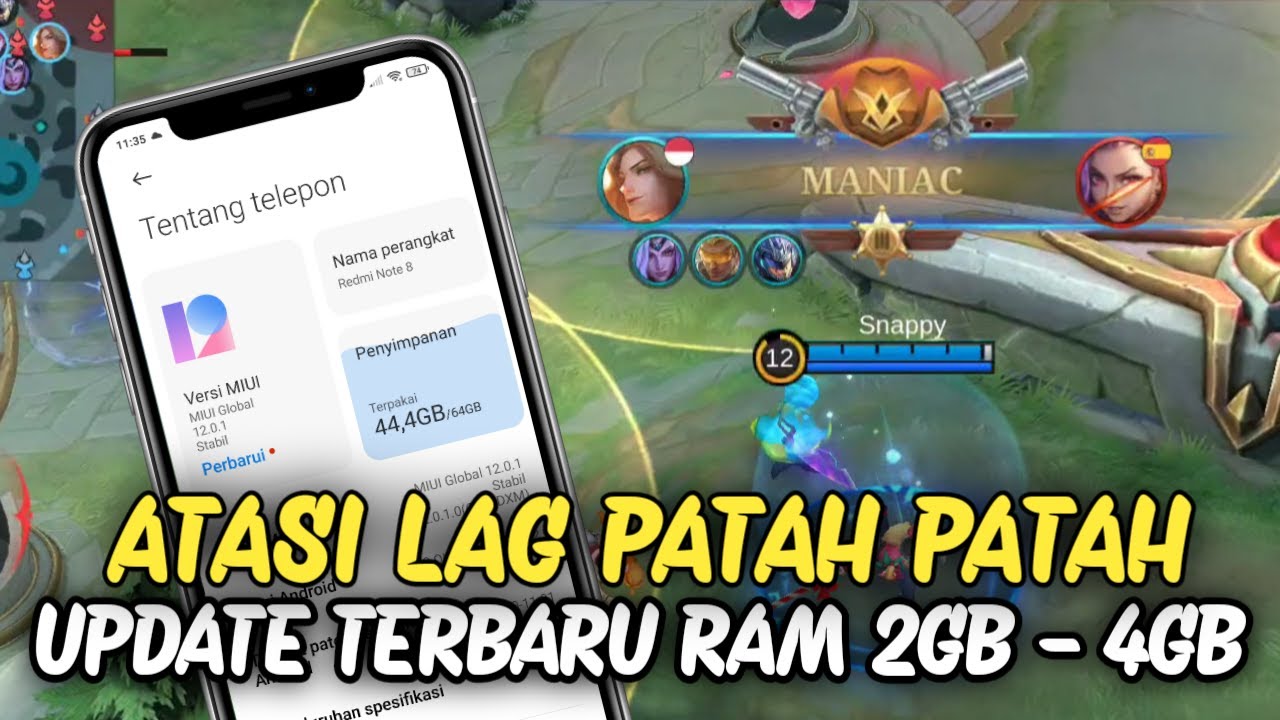 cara atasi lag mobile legend ram 2gb
