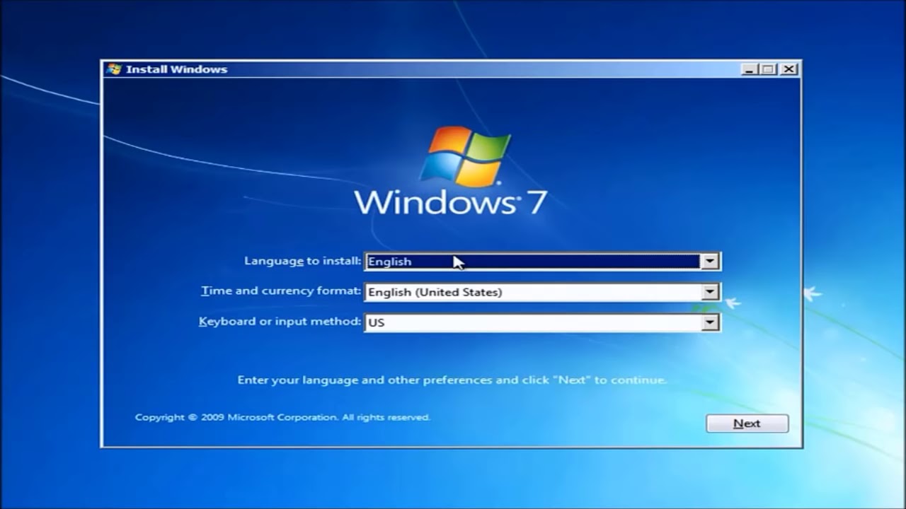 cara instal windows 7 di komputer terbaru