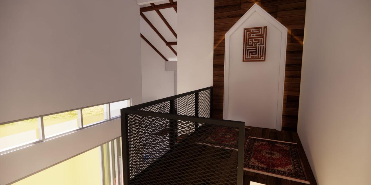 desain mushola minimalis dalam rumah terbaru