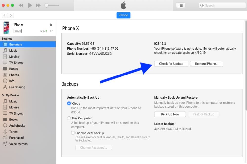 cara update ios macbook pro