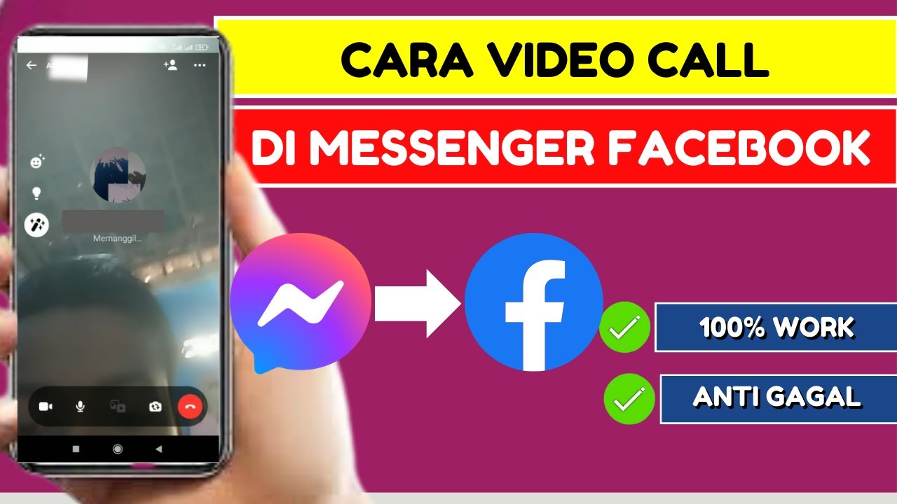 cara video call di messenger